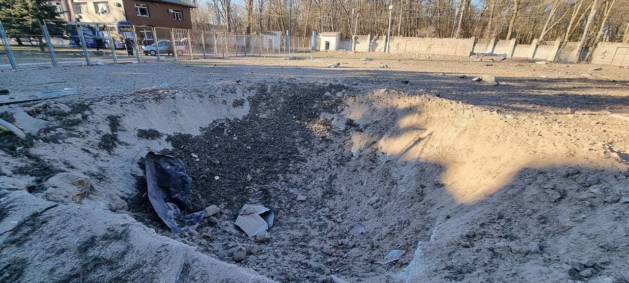 Russian military destroyed the stadium in Chernigov