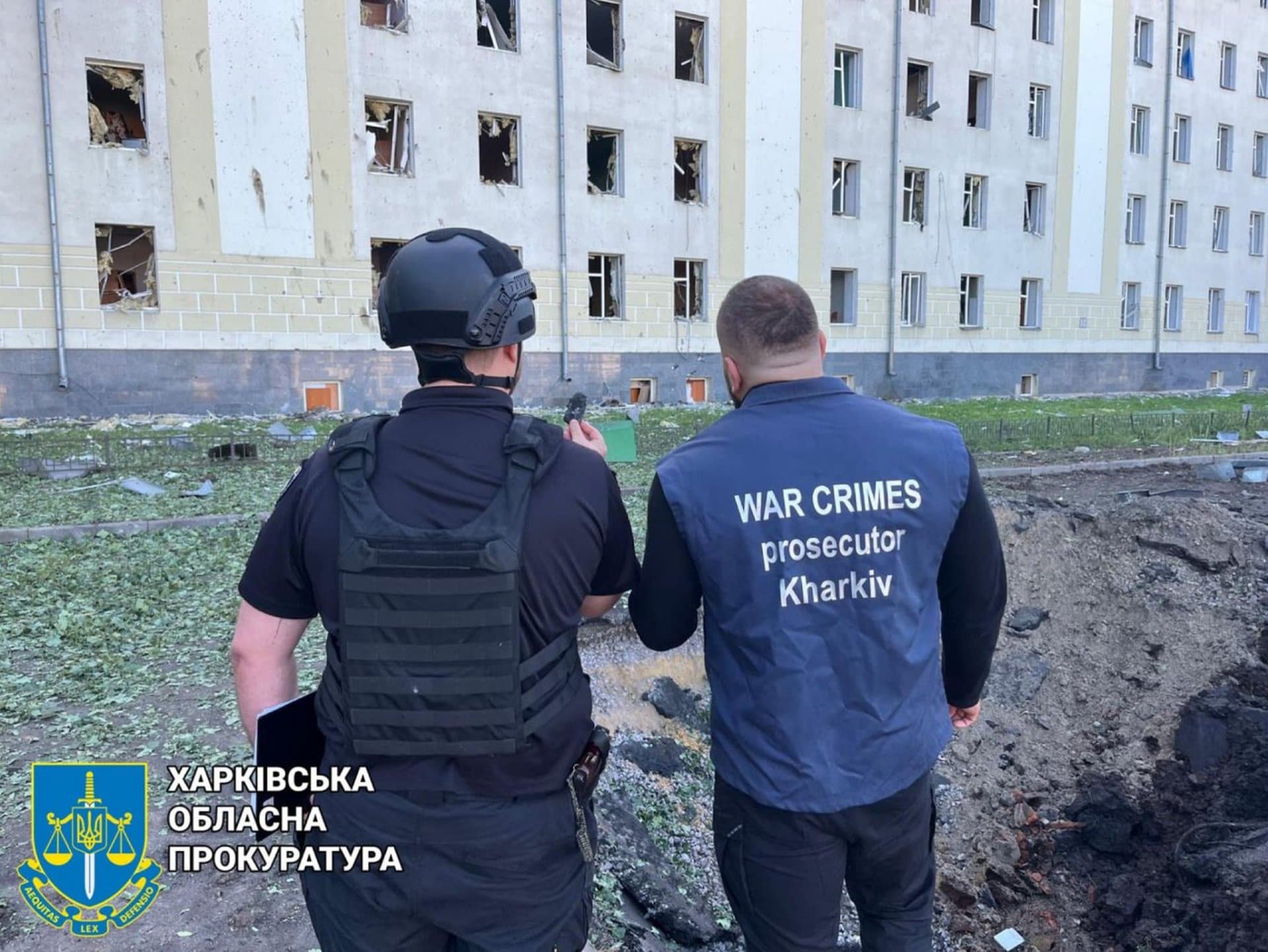 The aftermath of the Russian missile strike on Kharkiv on 16 July