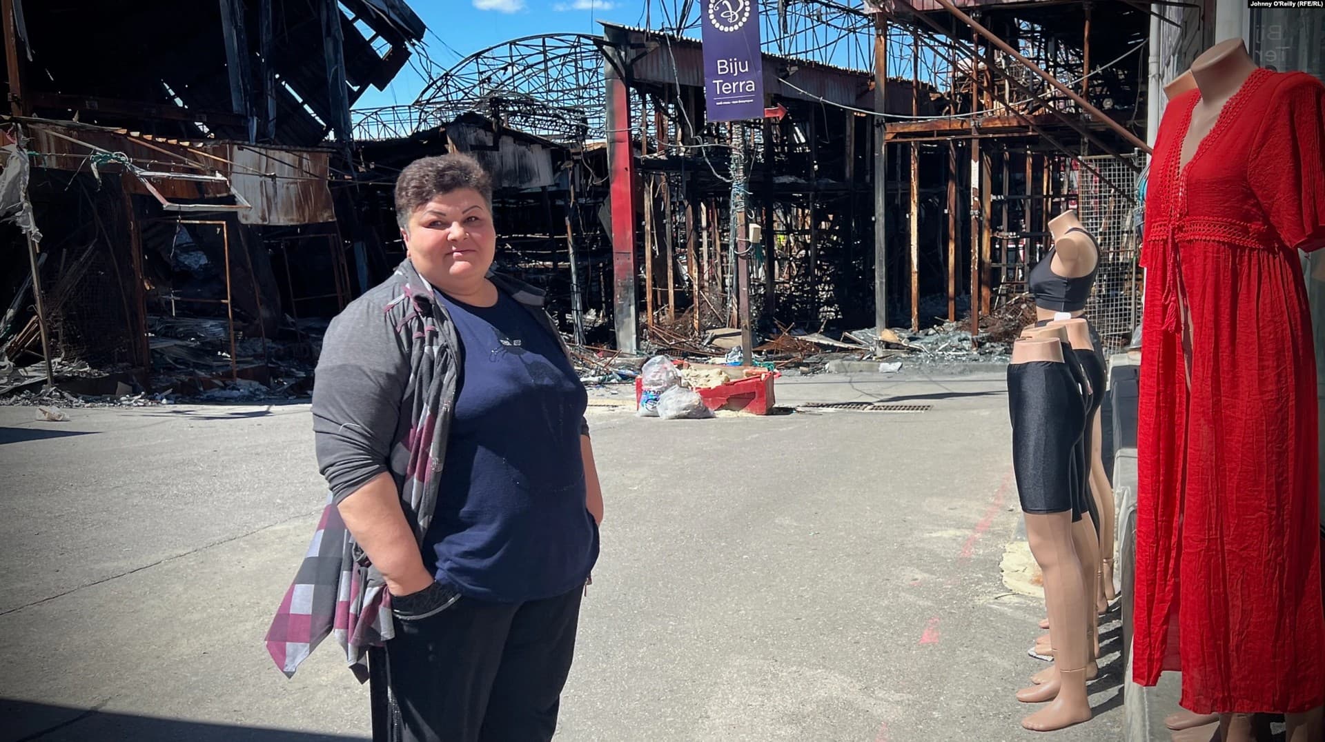 In Ukraine’s Second City, A Bombed-Out Market Slowly Comes Back To Life.