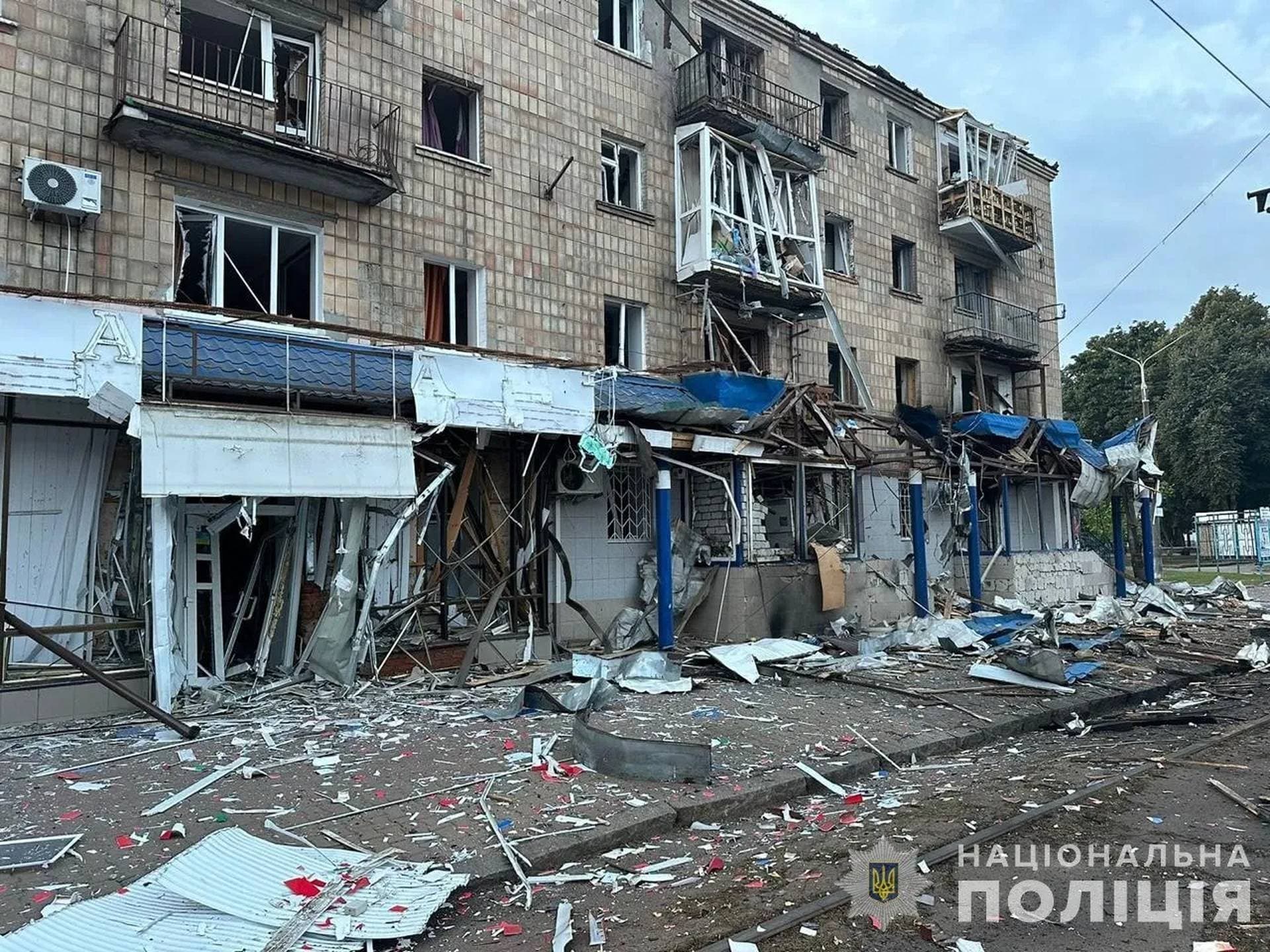 Destruction in Konotop as a result of the Russian drones attack