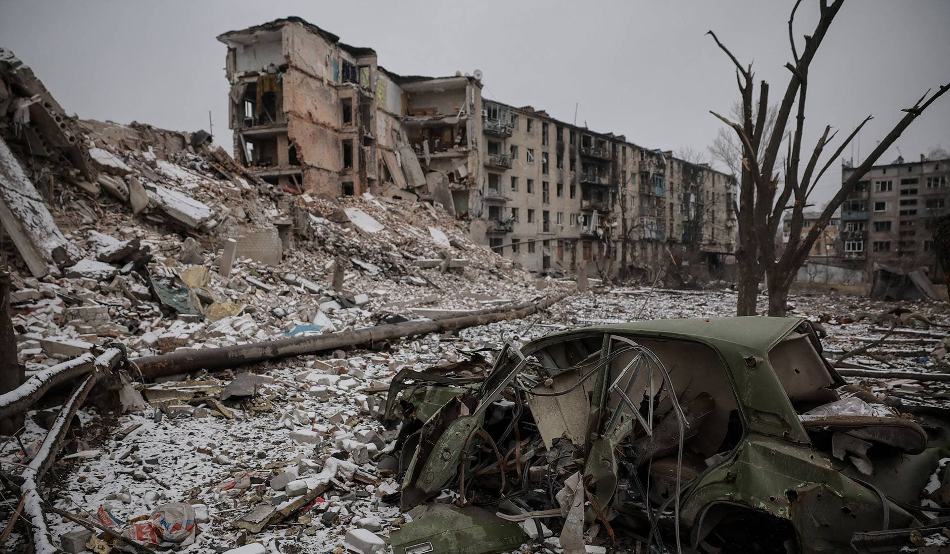 The frontline town of Kostiantynivka damaged by Russian military strikes
