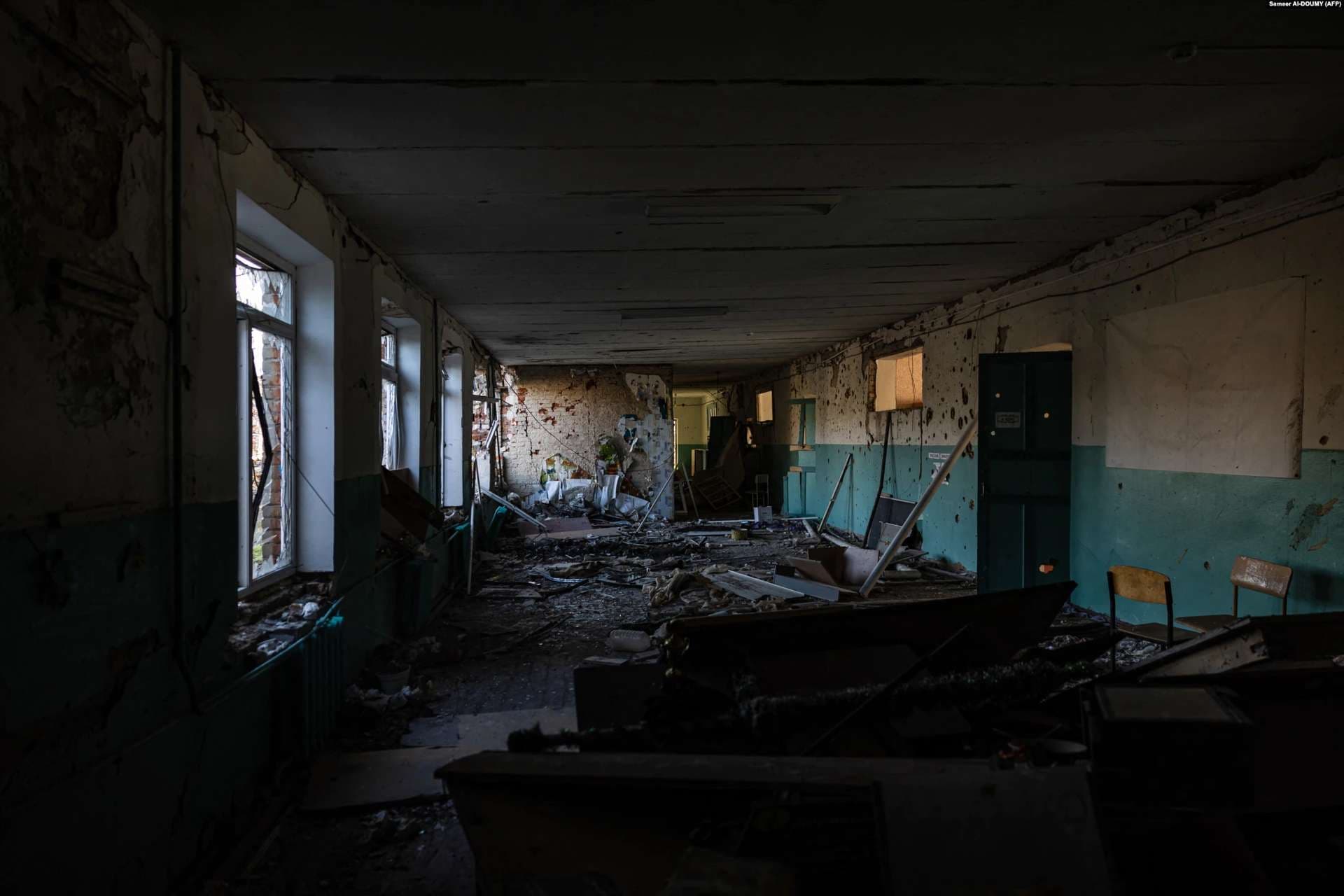 The interior of the local school