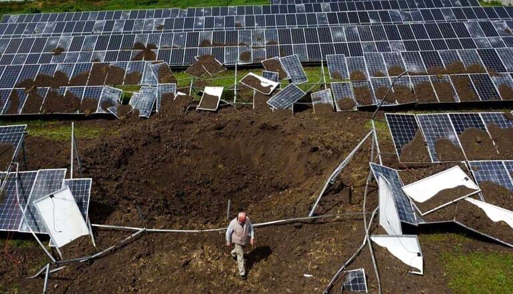 solar power plant is destroyed 